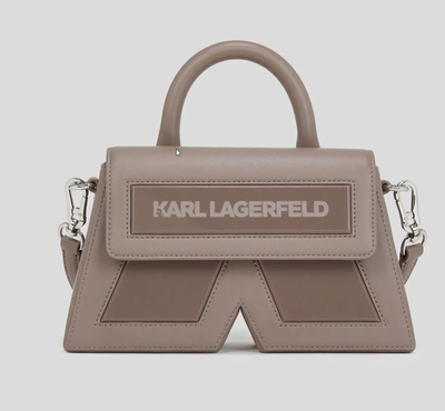 BOLSO BANDOLERA DE PIEL PEQUEÑO IKON K gris ceniza